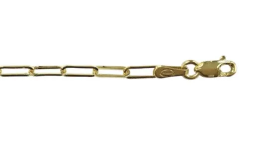 10K Yellow Gold 7.5" Paperclip Bracelet