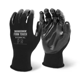 12 Pairs - Nugear Black Nitrile Coated Grip Work Glove