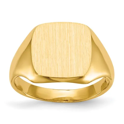 14k 10 x10 mm Open Back Signet Ring