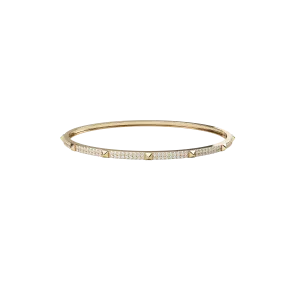 14k Double Pave Studded Bangle