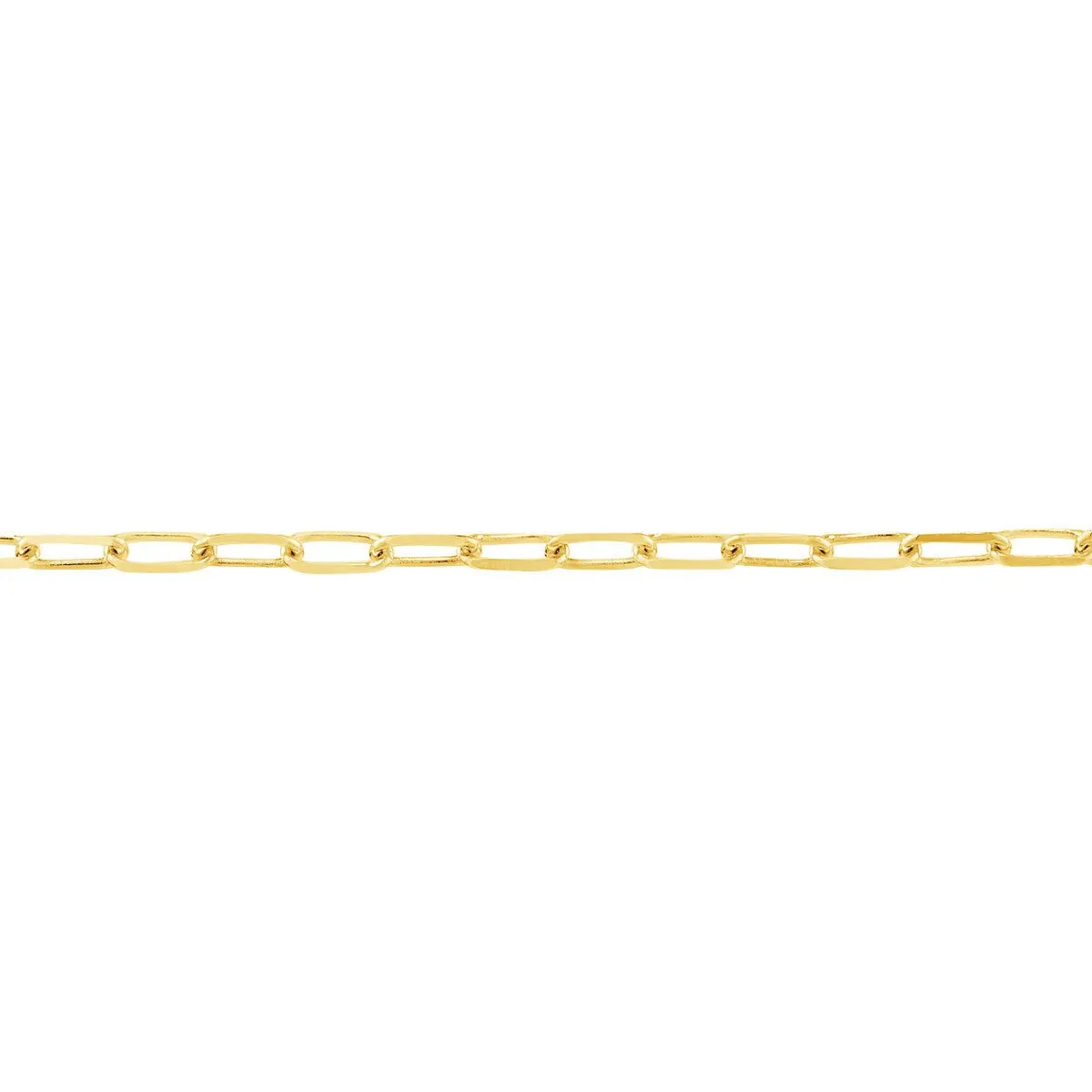 14K Gold 1.95mm Paperclip Choker Chain