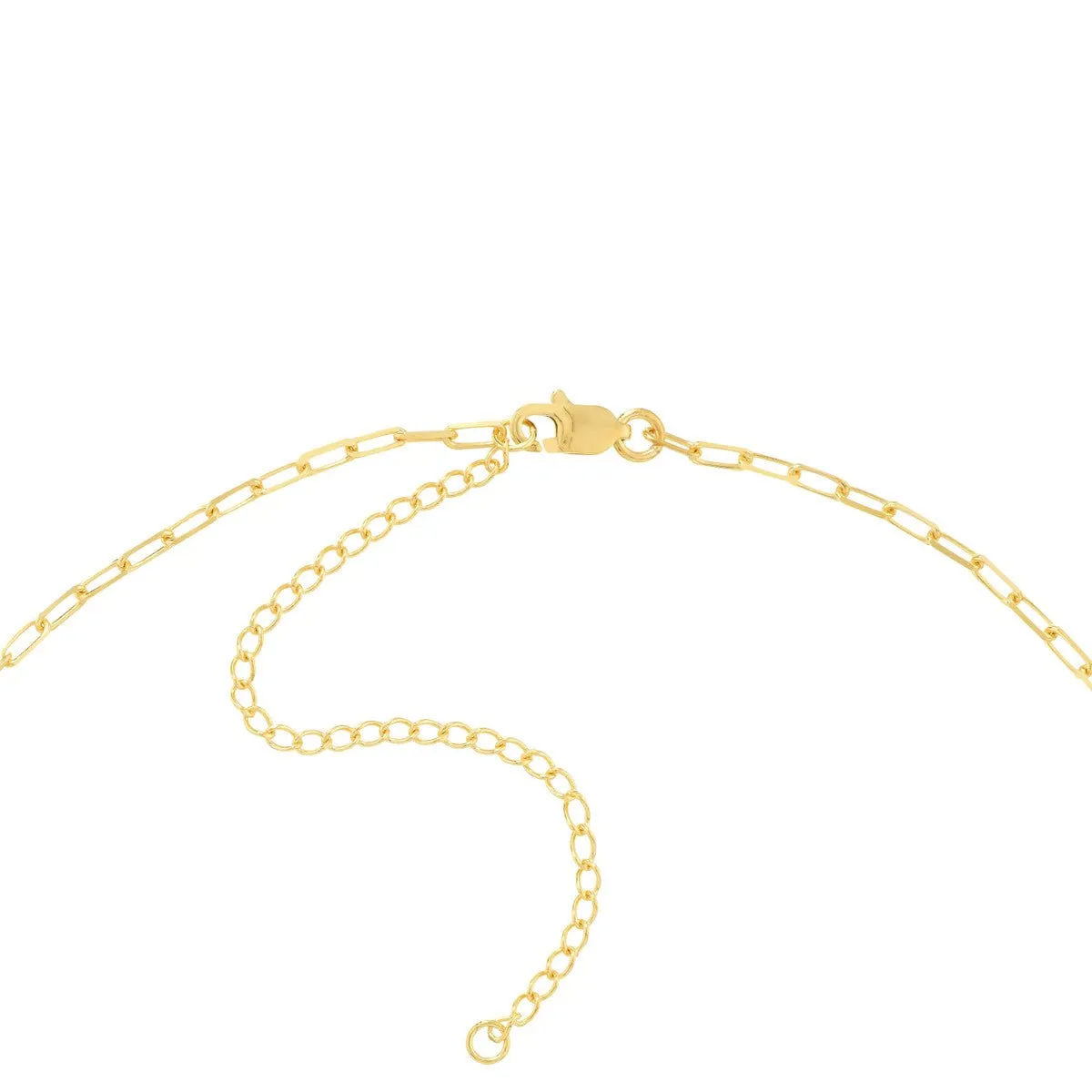 14K Gold 1.95mm Paperclip Choker Chain