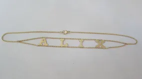 14k "Gold Caught in the Middle" Choker (Customizable)