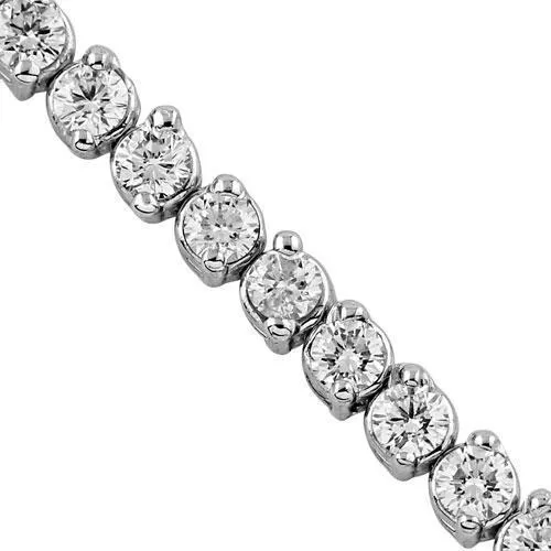 14K Solid White Gold Womens Clarity Enhanced Diamond Tennis Bracelet 5.60 Ctw