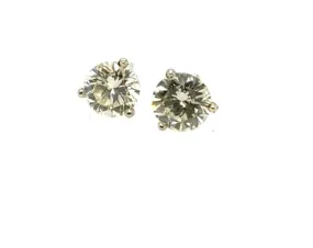 14K White Gold 1.08ctw Diamond Stud Earrings