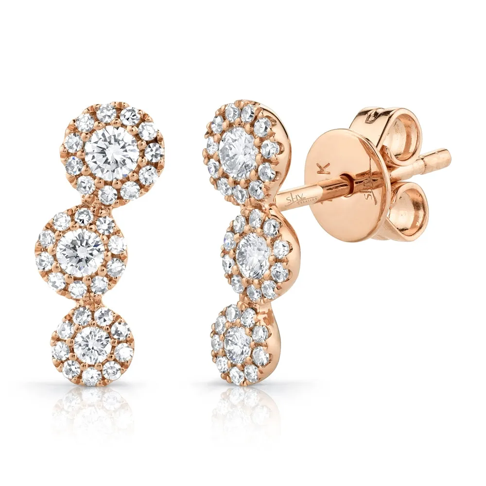 14k White Gold Diamond Earrings