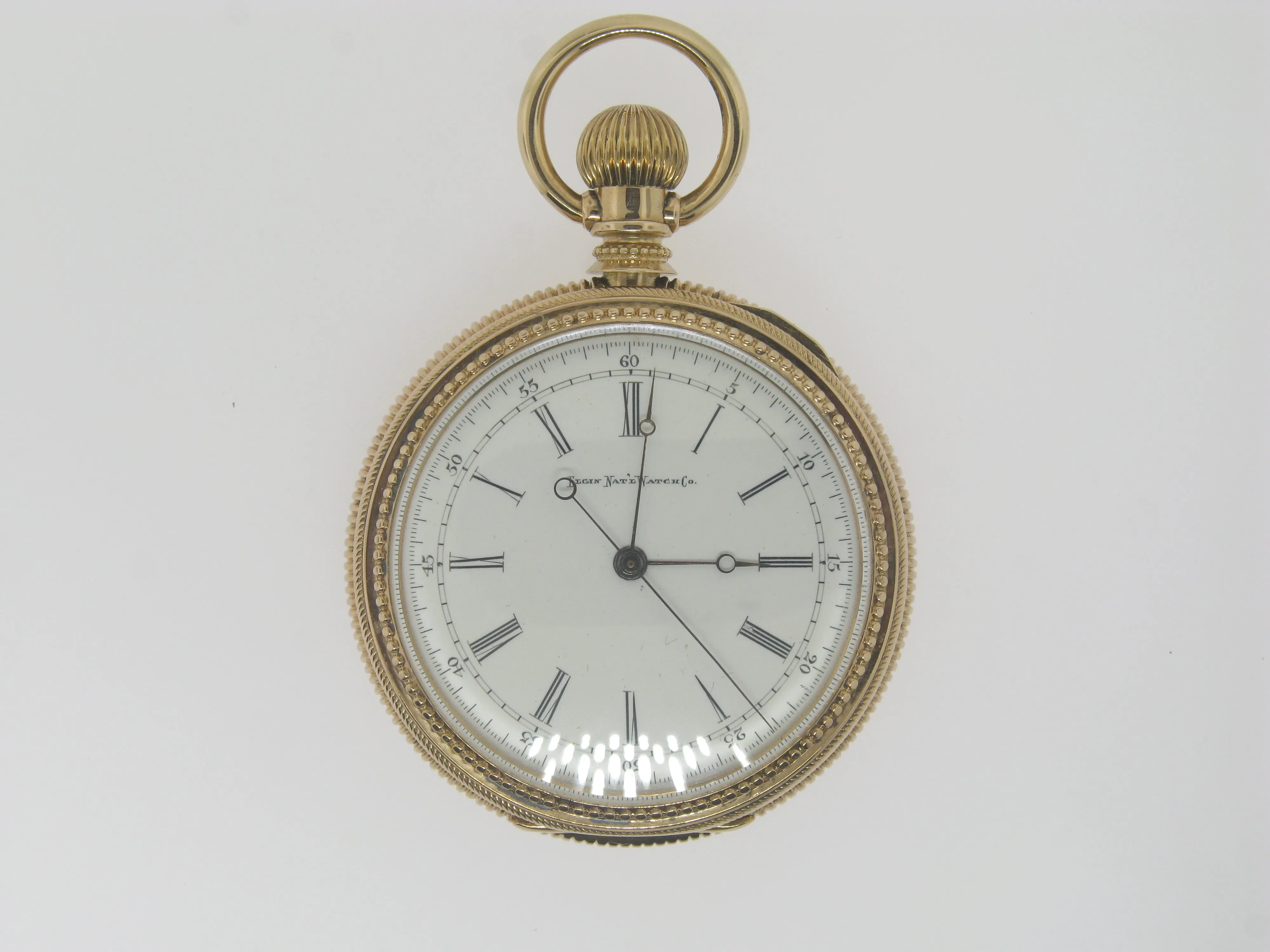 14K Yellow Gold Elgin Doctor's Pocket Watch Circa 1881 16 Size (Estate Jewelry)