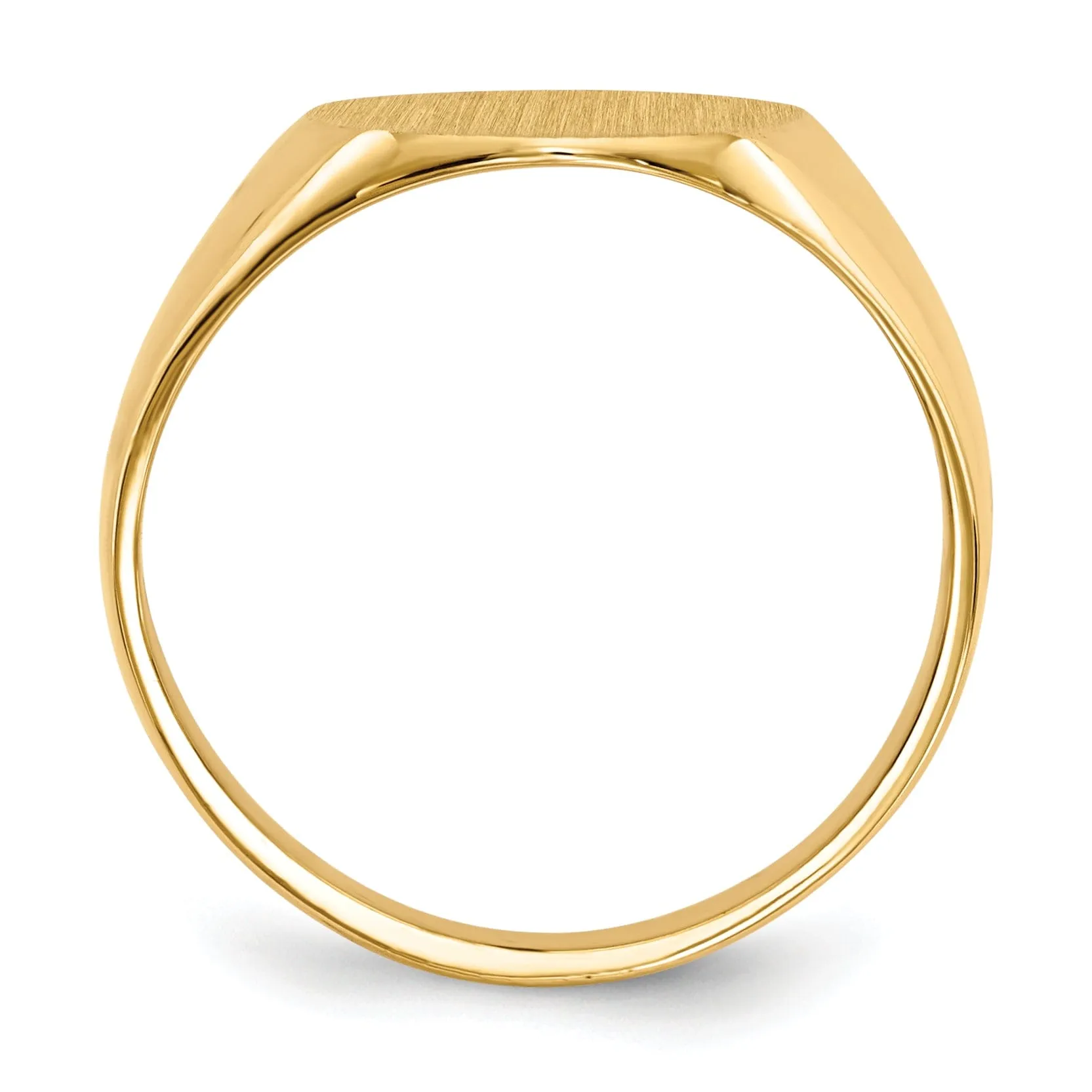 14k Yellow Gold Men's Polished Signet Ring