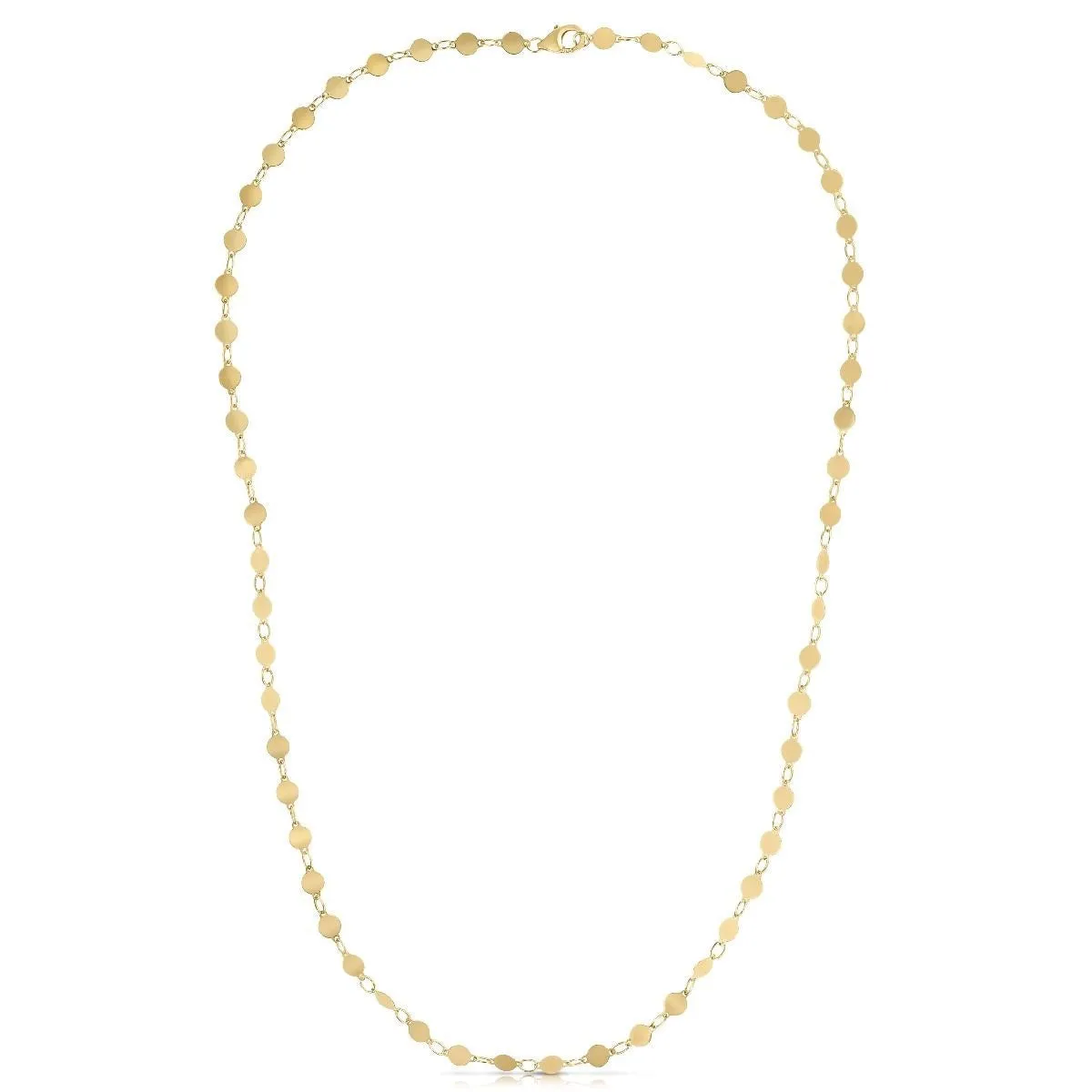 14k Yellow Gold Necklace with Polished Circles