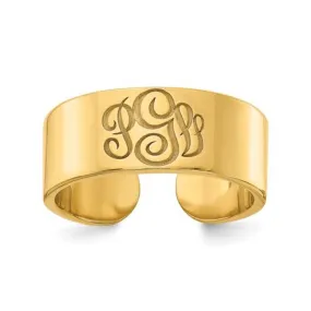 14kt Gold Cigar Style Monogram Ring