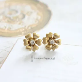 18ct Diamond Flower Earrings 0.20ct