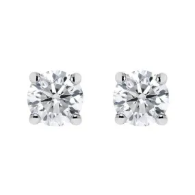 18ct White Gold 0.11ct Diamond Solitaire Stud Earrings