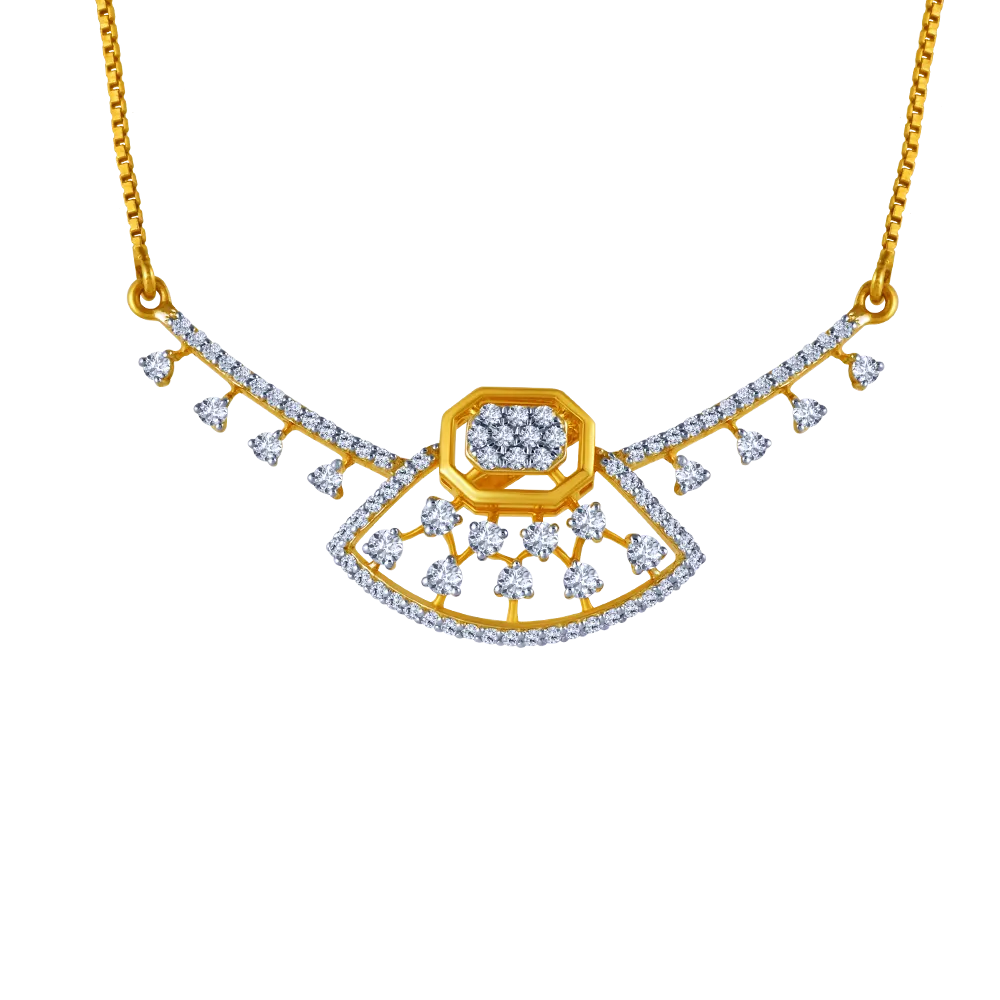 18k Exquisite Diamond Necklace Earrings Set