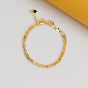 18K Gold Filled 3mm Link Mesh Bracelet (I355A)