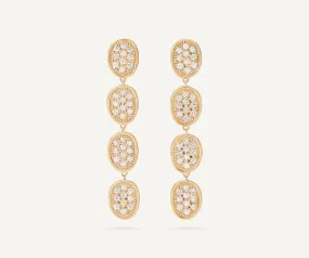 18K Yellow Gold Diamond Pavé Drop Earrings