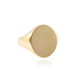 18K YELLOW GOLD SIGNET RING