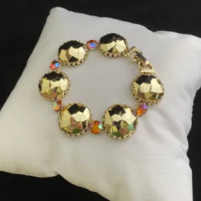 1960s Coro Faceted Domed Bracelet