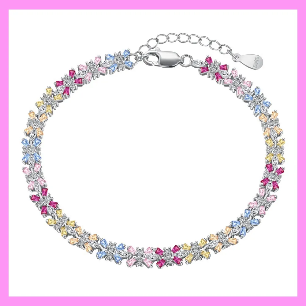 【2-43.8#】Rainbow Bee  Bracelet  for female fashion daily engagement wedding anniversary birthday present