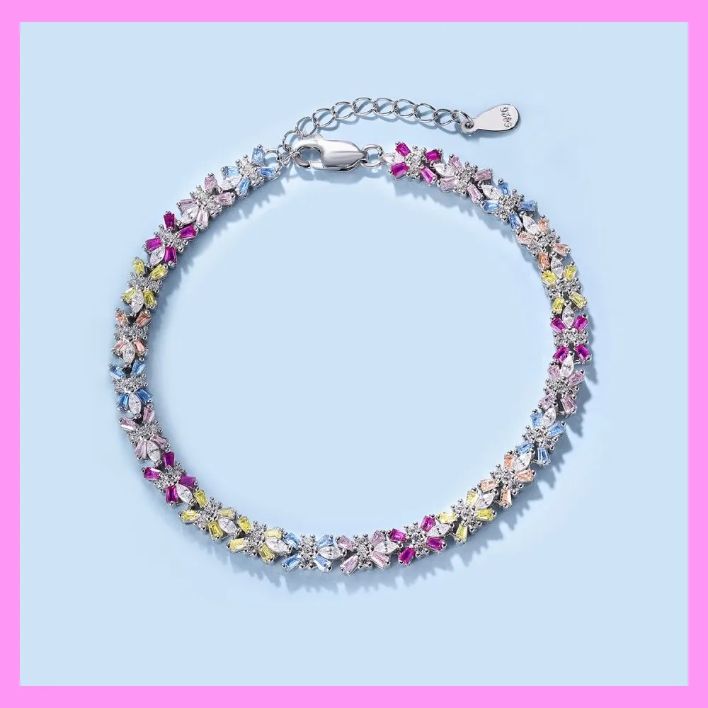 【2-43.8#】Rainbow Bee  Bracelet  for female fashion daily engagement wedding anniversary birthday present