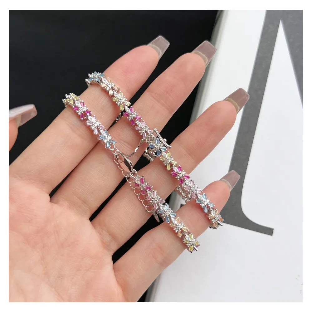 【2-43.8#】Rainbow Bee  Bracelet  for female fashion daily engagement wedding anniversary birthday present