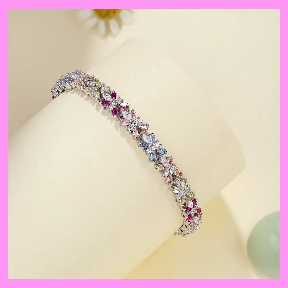 【2-43.8#】Rainbow Bee  Bracelet  for female fashion daily engagement wedding anniversary birthday present