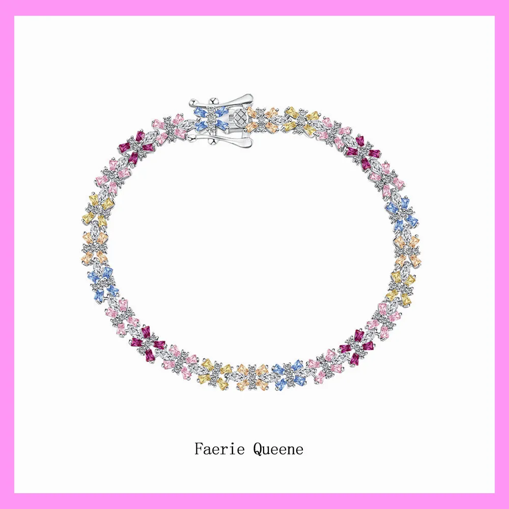 【2-43.8#】Rainbow Bee  Bracelet  for female fashion daily engagement wedding anniversary birthday present