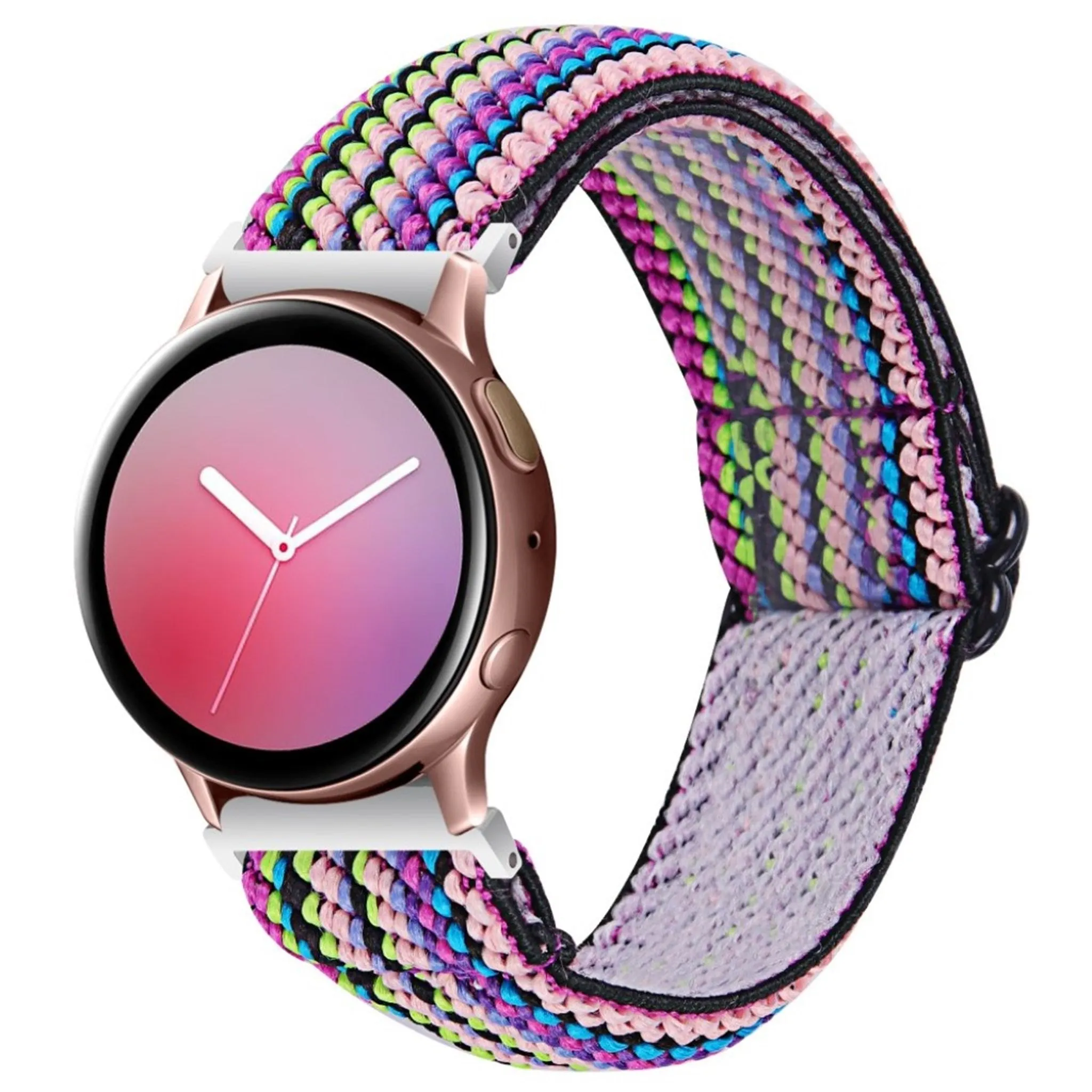 20mm Samsung Galaxy Watch 3 (41mm) / Watch Active / Gear S2 elastic pattern watch band - Multi-colored weave pattern