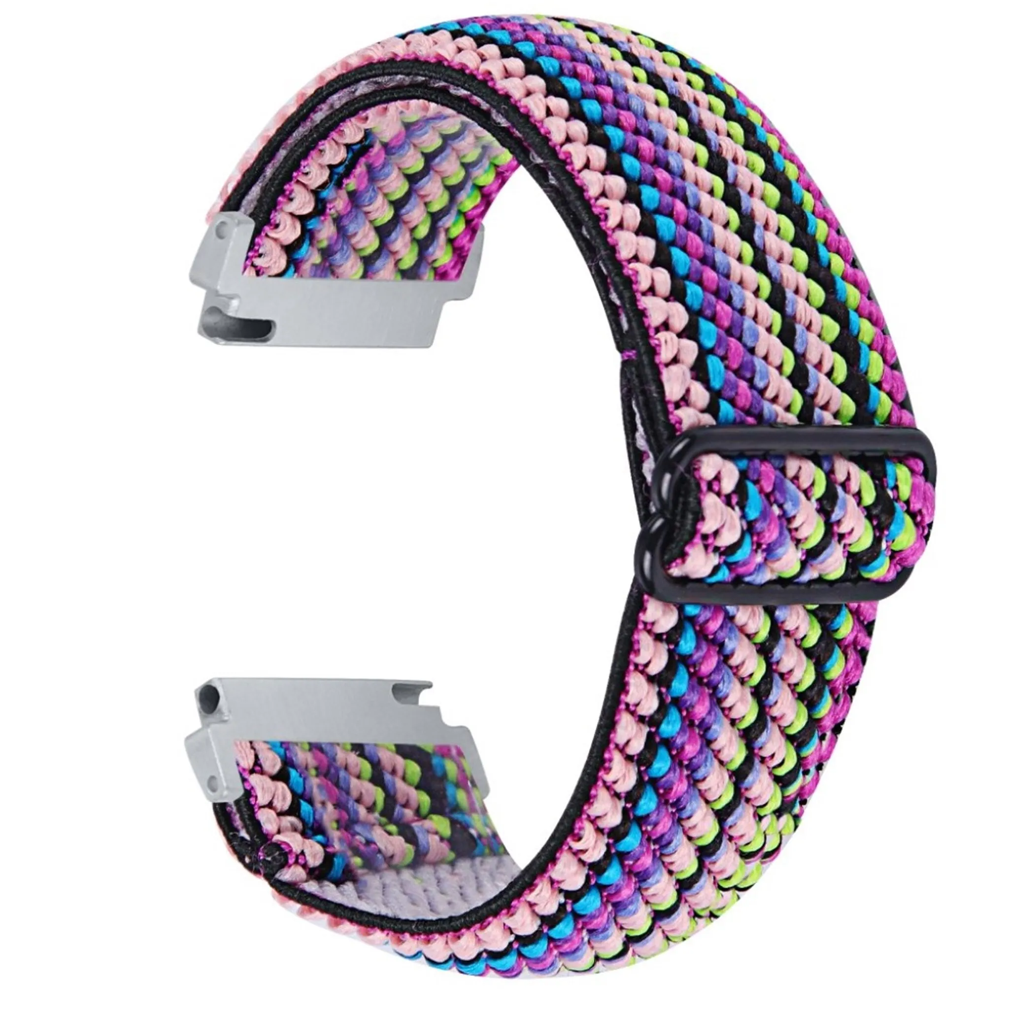 20mm Samsung Galaxy Watch 3 (41mm) / Watch Active / Gear S2 elastic pattern watch band - Multi-colored weave pattern