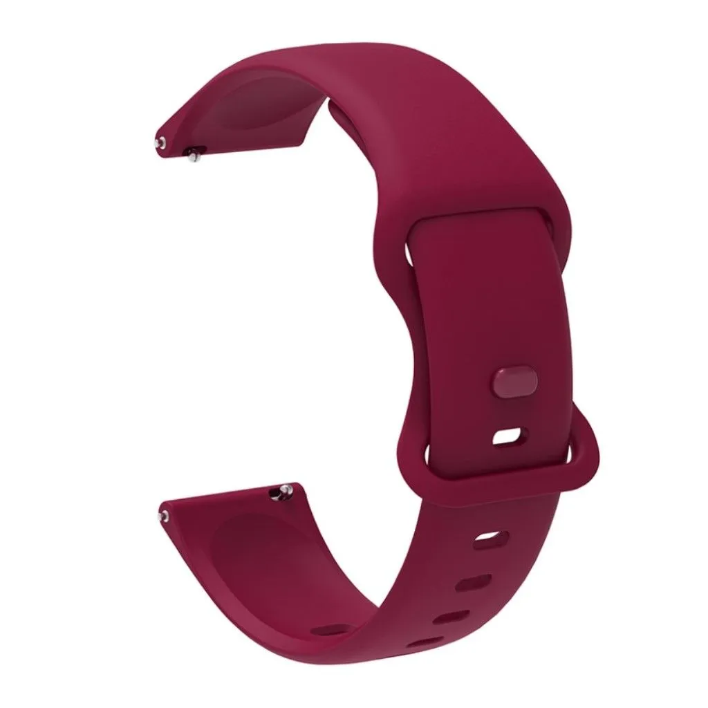 22mm Universal comfortable silicone watch strap - Wine Red