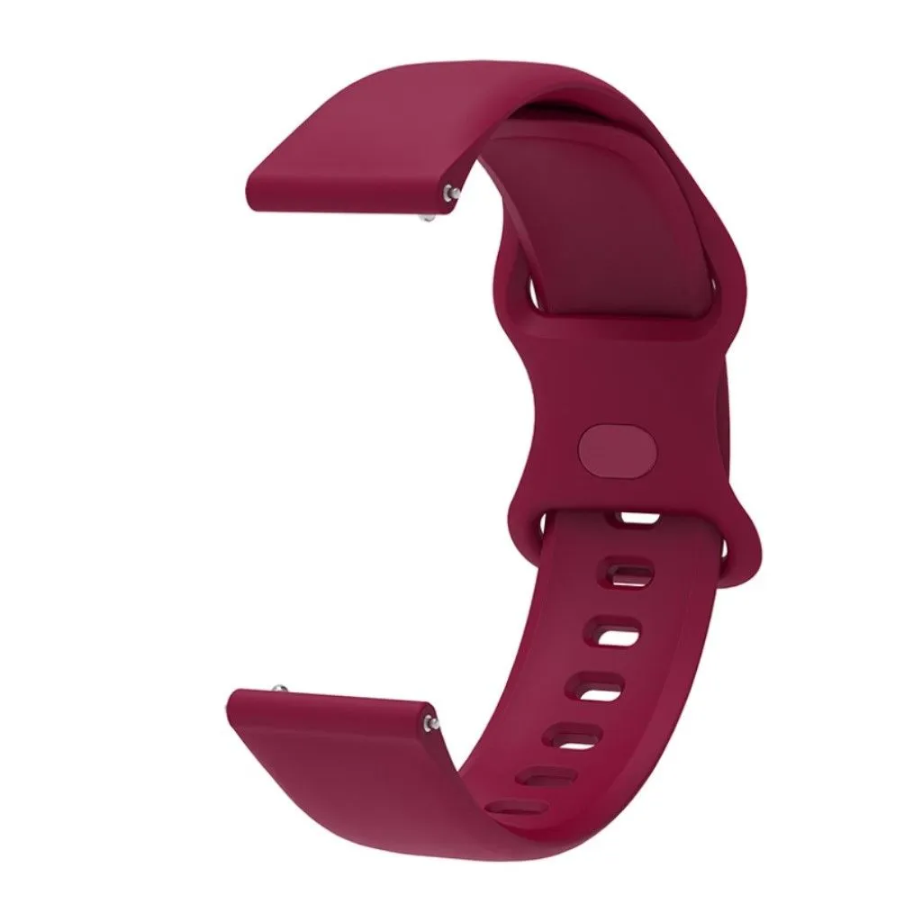 22mm Universal comfortable silicone watch strap - Wine Red