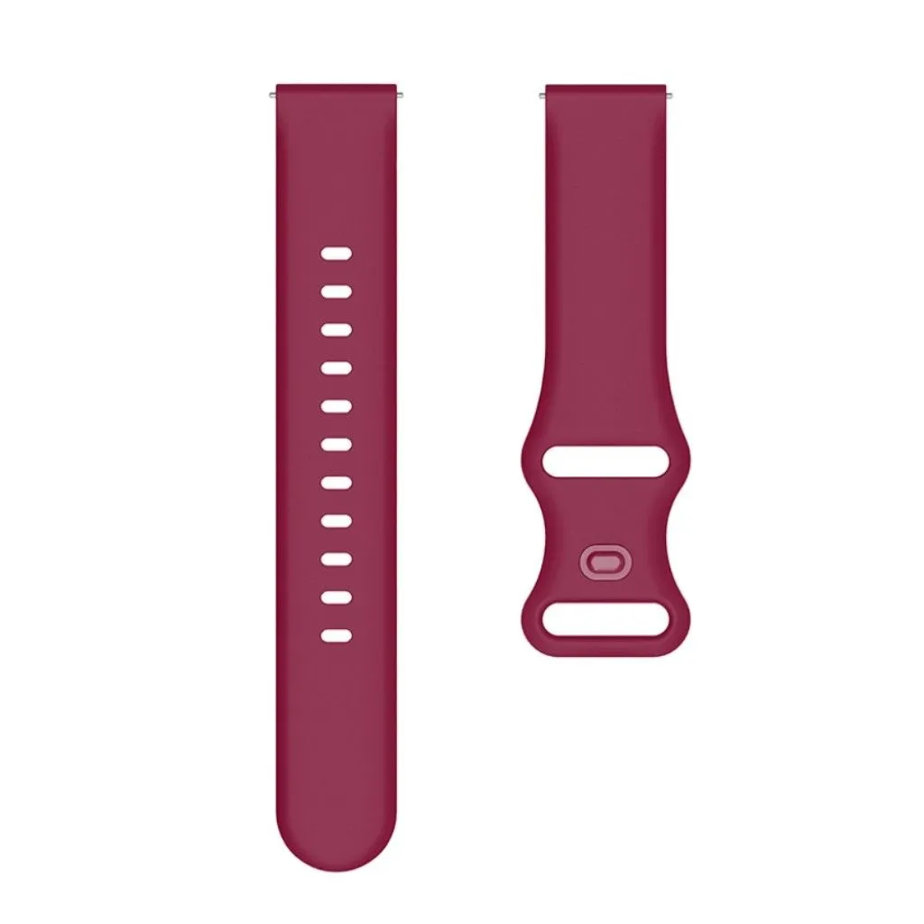 22mm Universal comfortable silicone watch strap - Wine Red