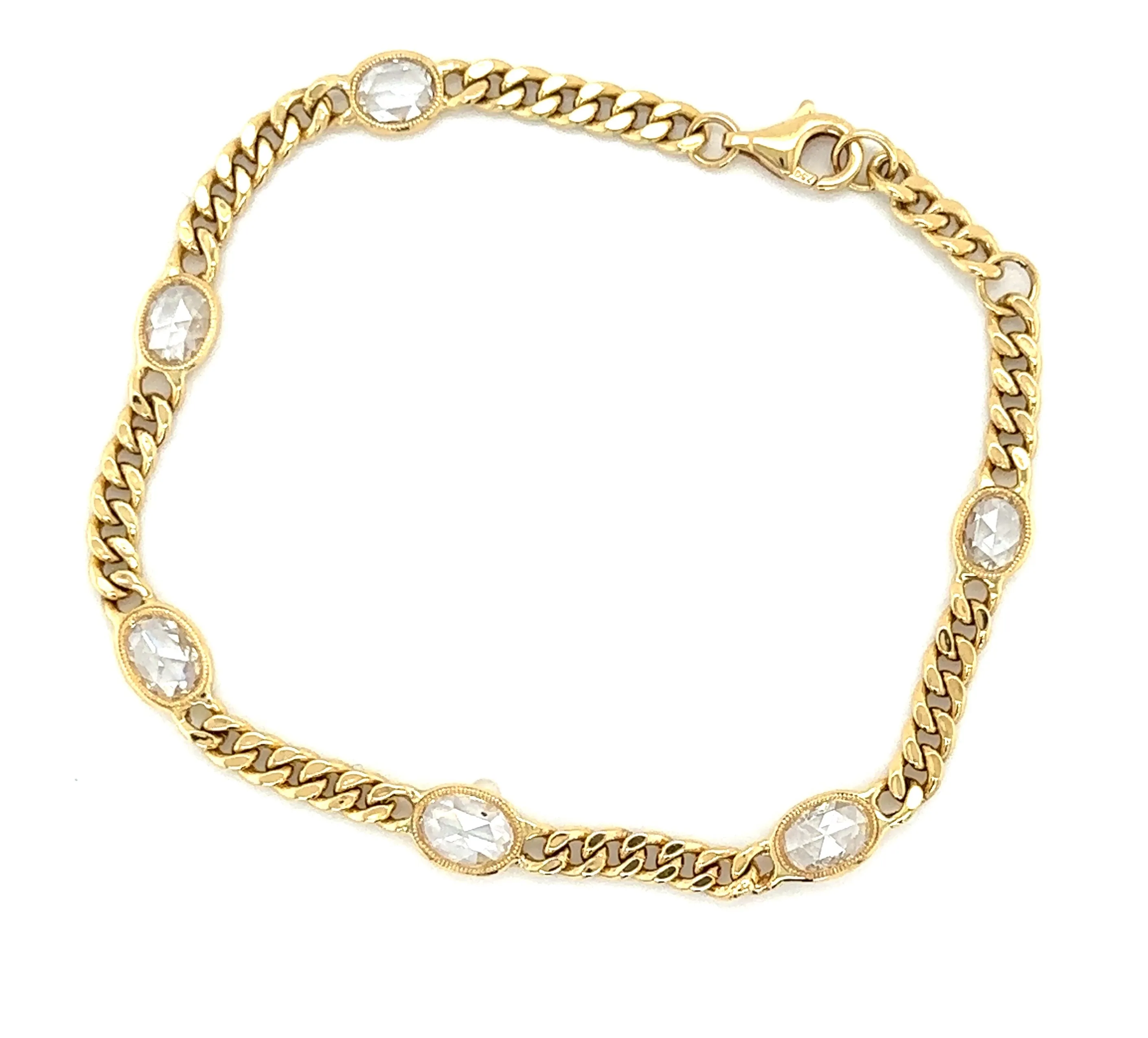 2.57cts Diamond Pave Set Link Bracelet