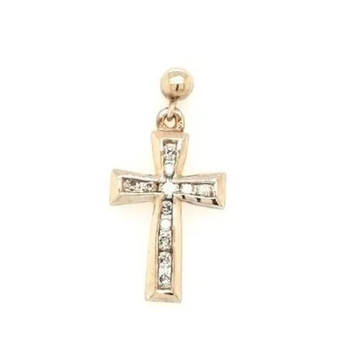 .33ct Diamond Cross 9ct Earrings