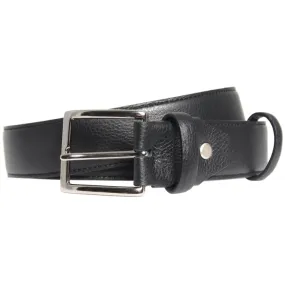 34 mm Duo Ply Leather Belt Black