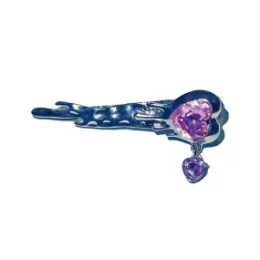 [3AMGANG] Seasonless Melted pink heart hairpin