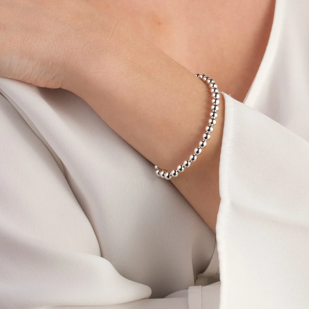 5 mm Ball 925 Sterling Silver Bracelet