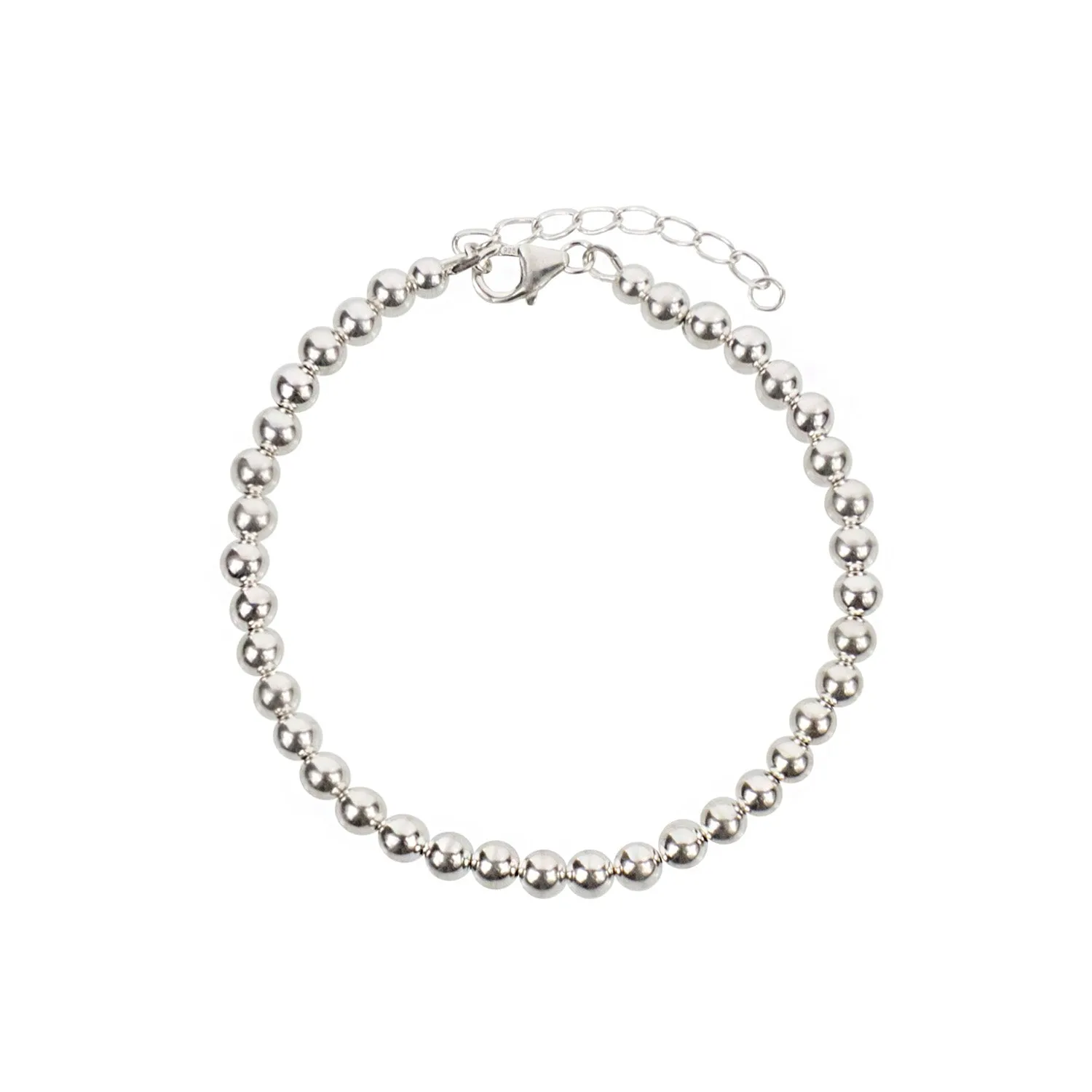 5 mm Ball 925 Sterling Silver Bracelet