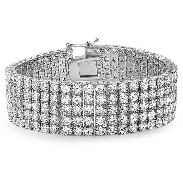 5 Row Lab Made 316L Stainless Steel Bracelet