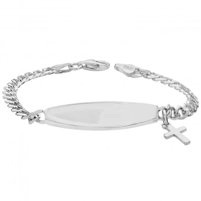 Acotis Silver Baby's Cross ID Bracelet G2341