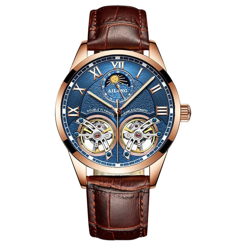 Ailang Original Design Double Flywheel Automatic Mechanical Watch