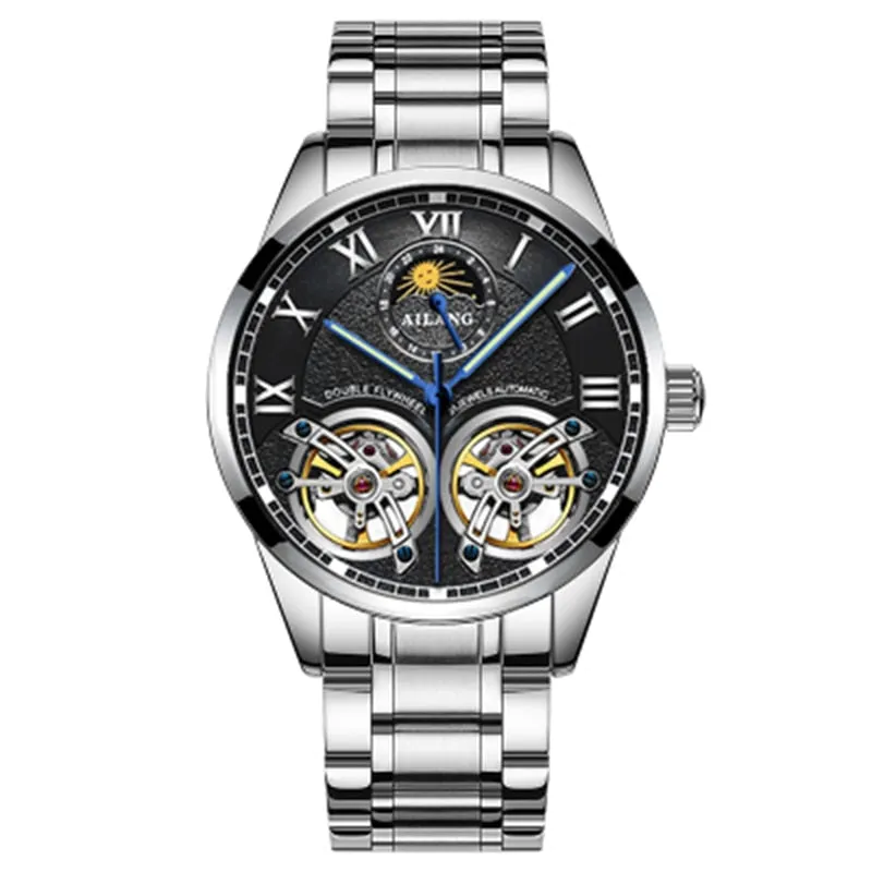 Ailang Original Design Double Flywheel Automatic Mechanical Watch