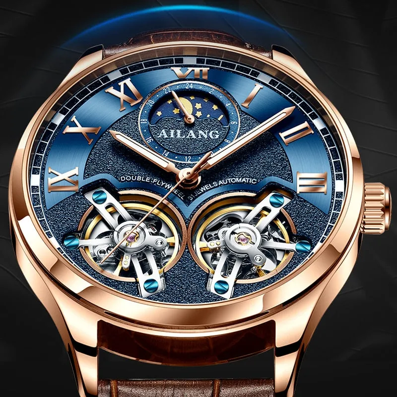 Ailang Original Design Double Flywheel Automatic Mechanical Watch