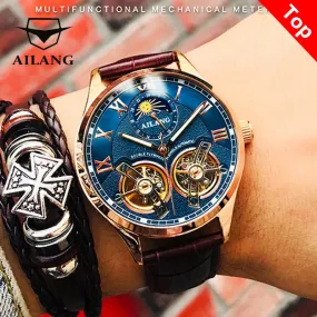 Ailang Original Design Double Flywheel Automatic Mechanical Watch