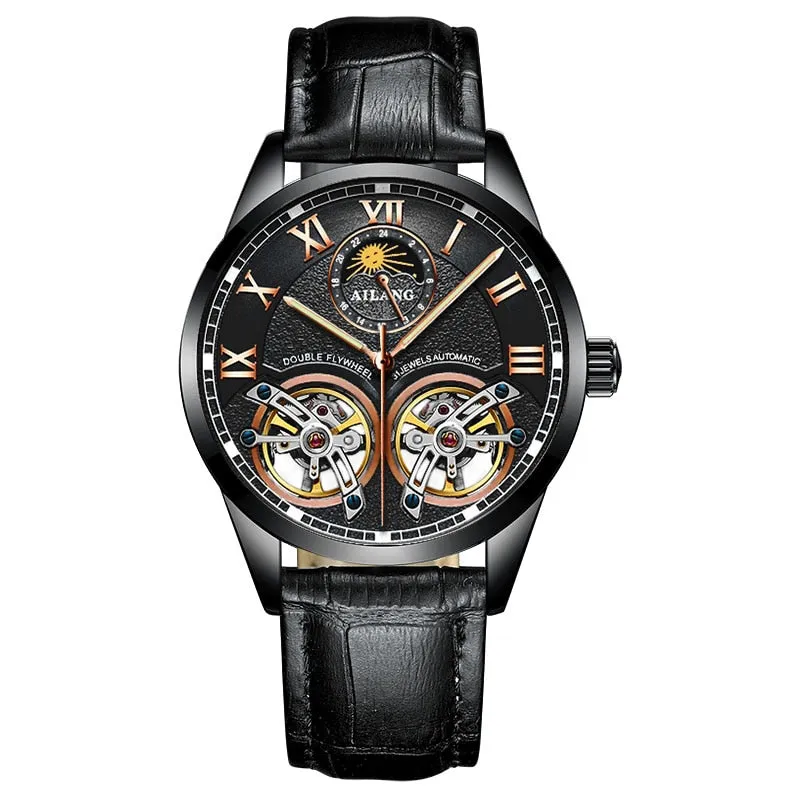 Ailang Original Design Double Flywheel Automatic Mechanical Watch