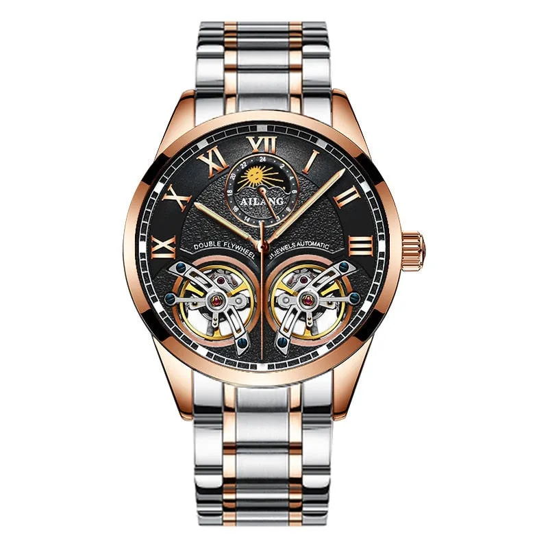 Ailang Original Design Double Flywheel Automatic Mechanical Watch