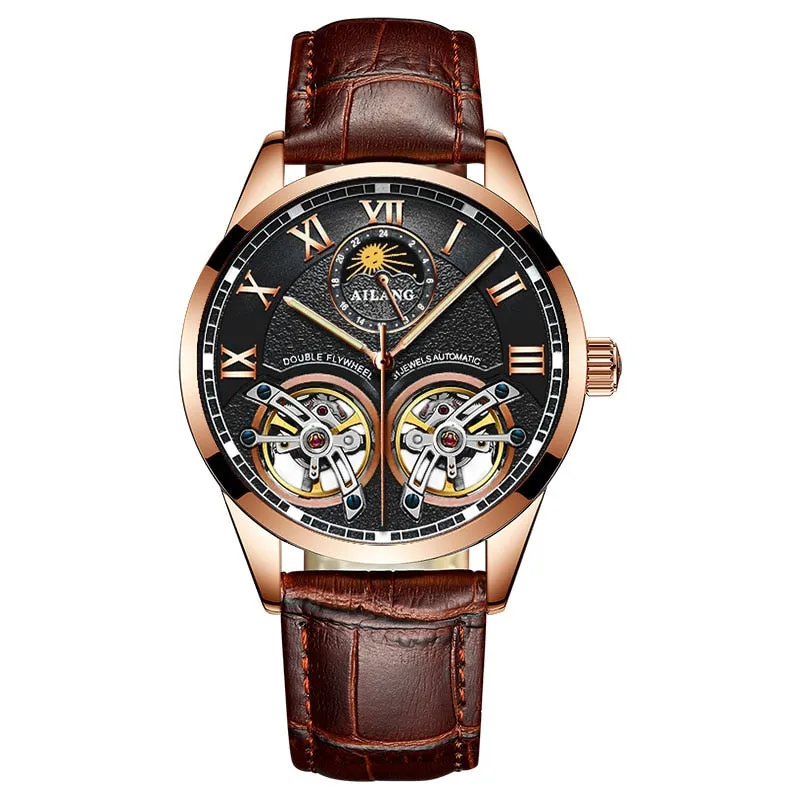 Ailang Original Design Double Flywheel Automatic Mechanical Watch