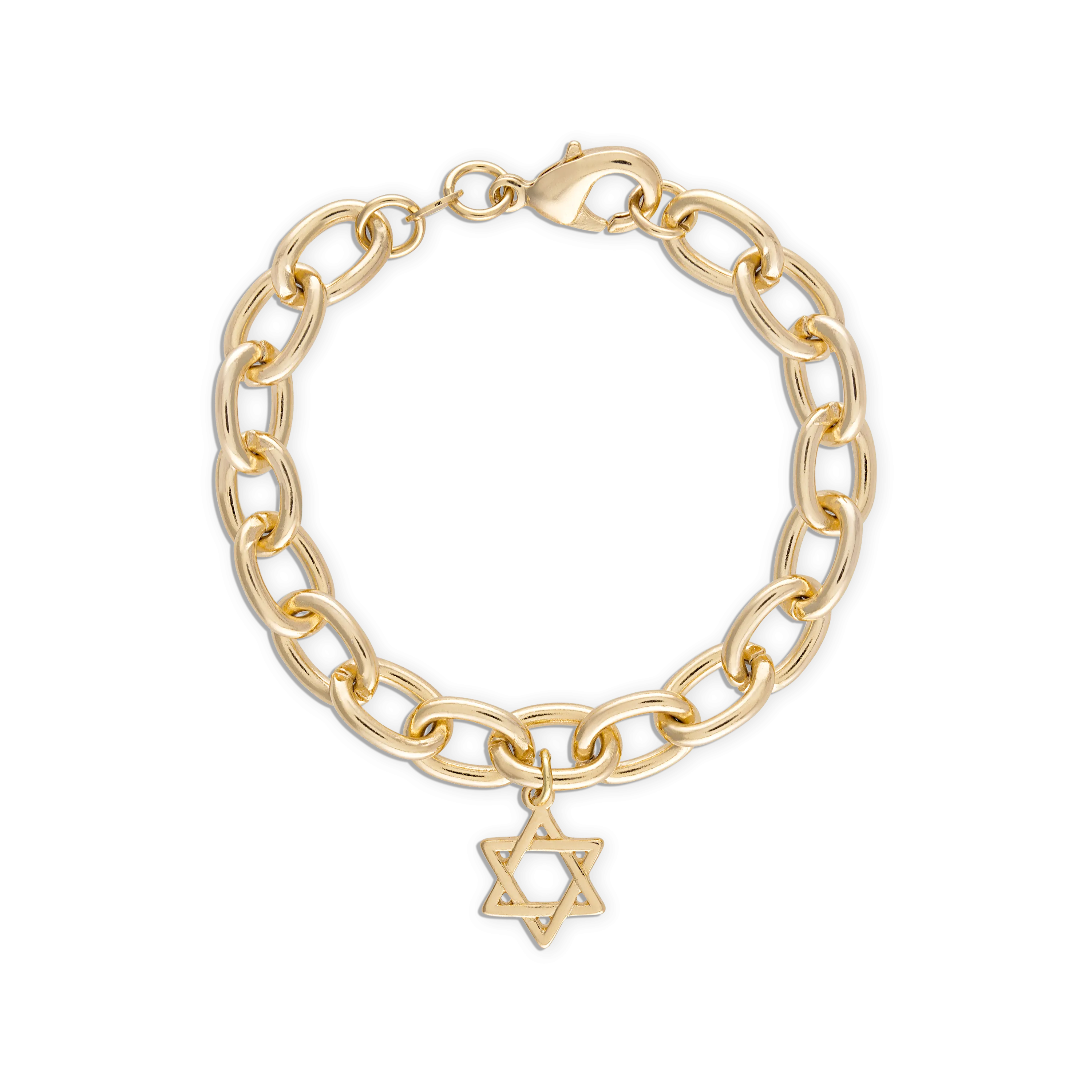 Alexa Leigh - Paloma Star of David Bracelet in Gold 7.5"