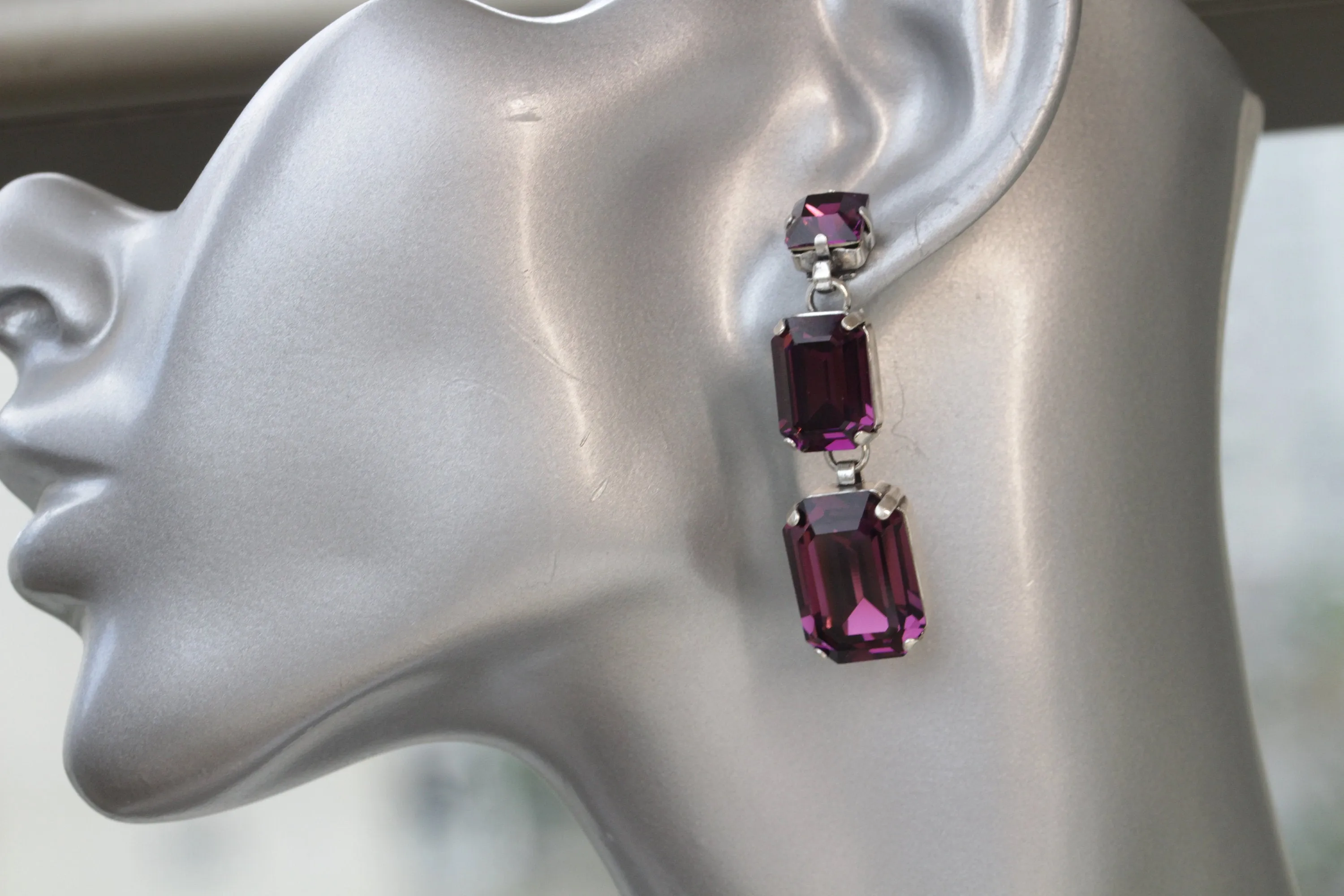 AMETHYST DROP EARRINGS