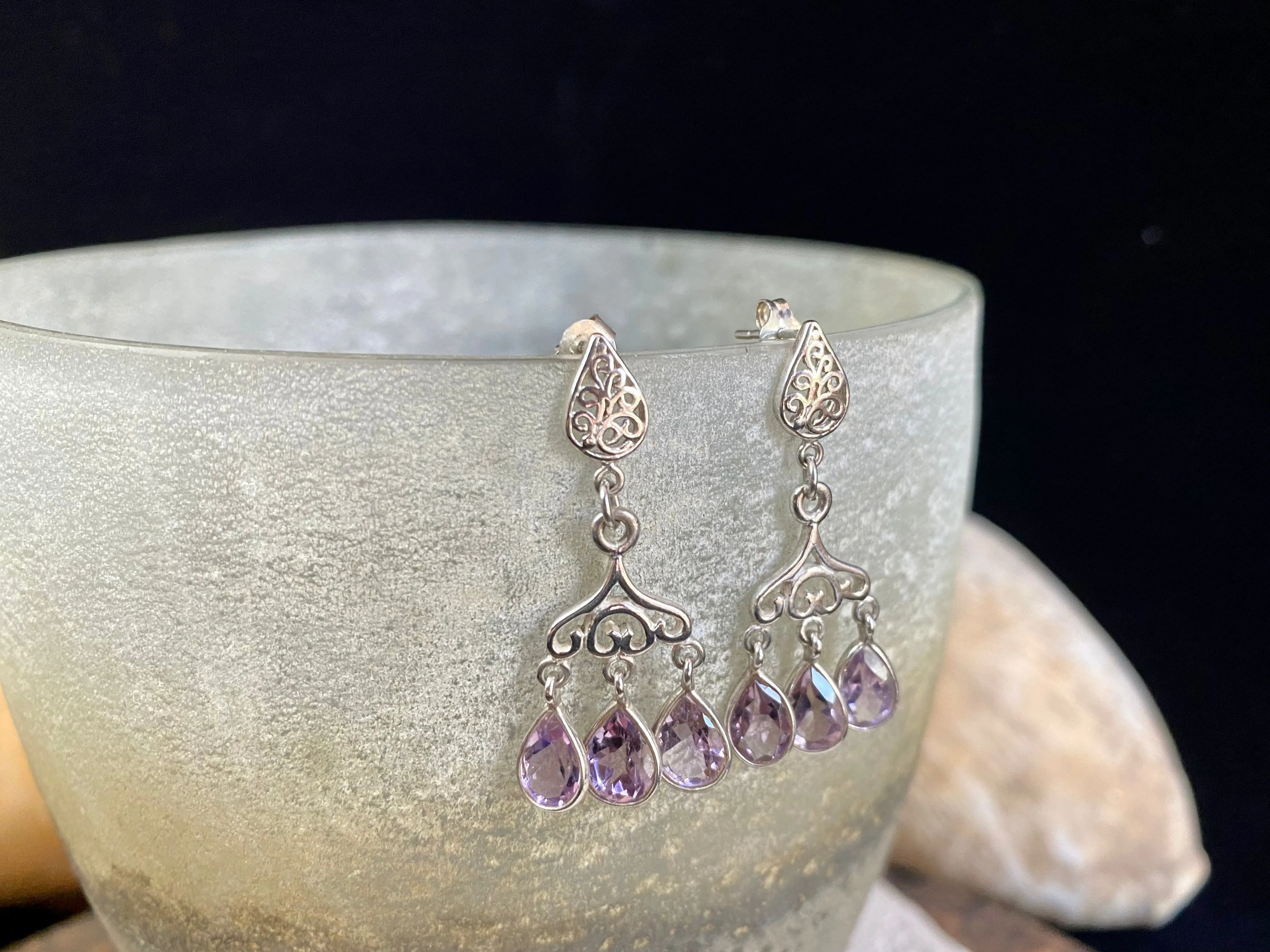 Amethyst Drop Earrings