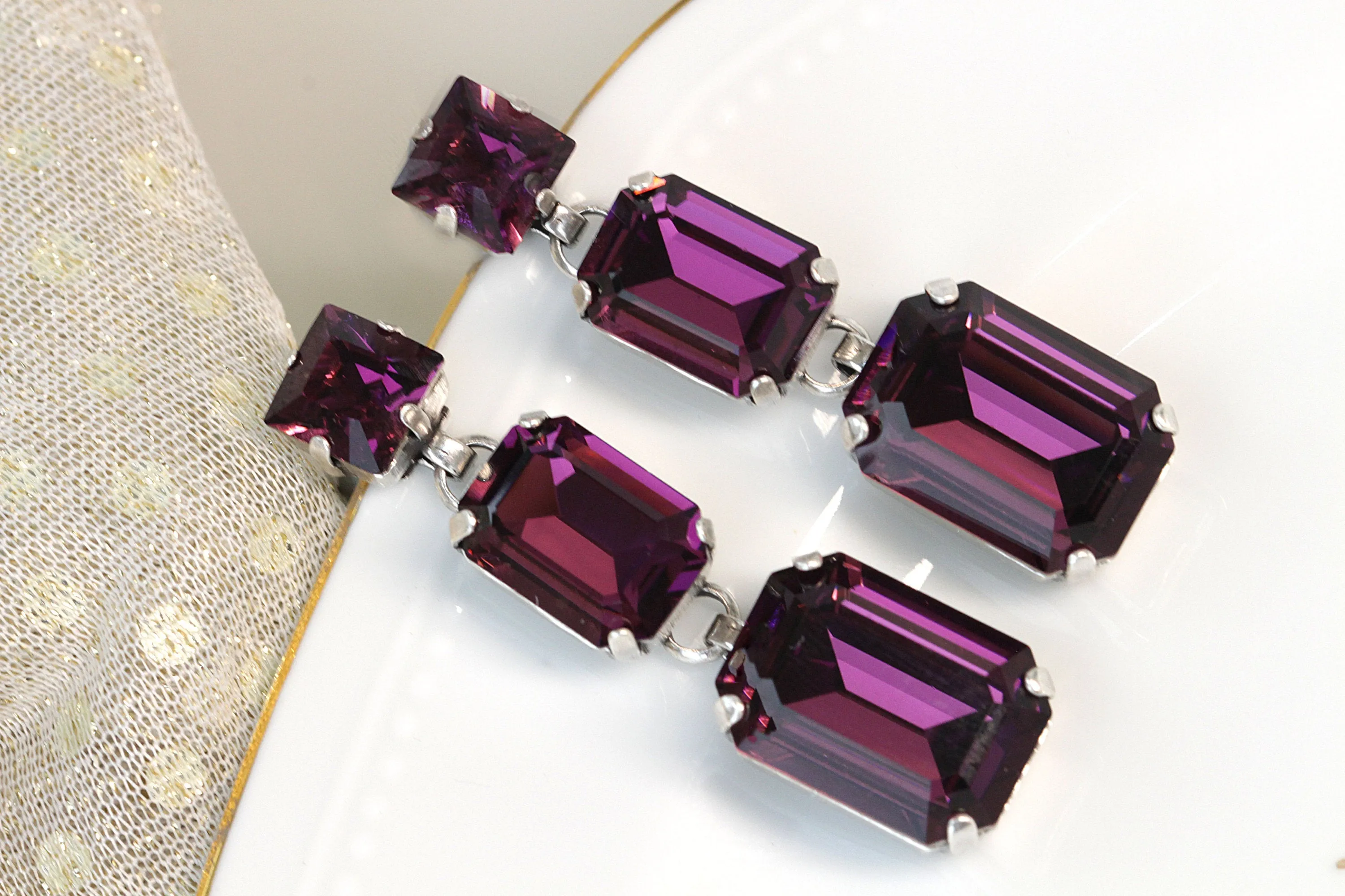 AMETHYST DROP EARRINGS